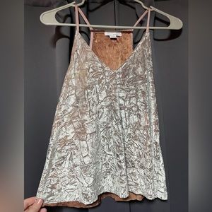 Ten Sixty Sherman Pink Rose Gold Velvet Top XS